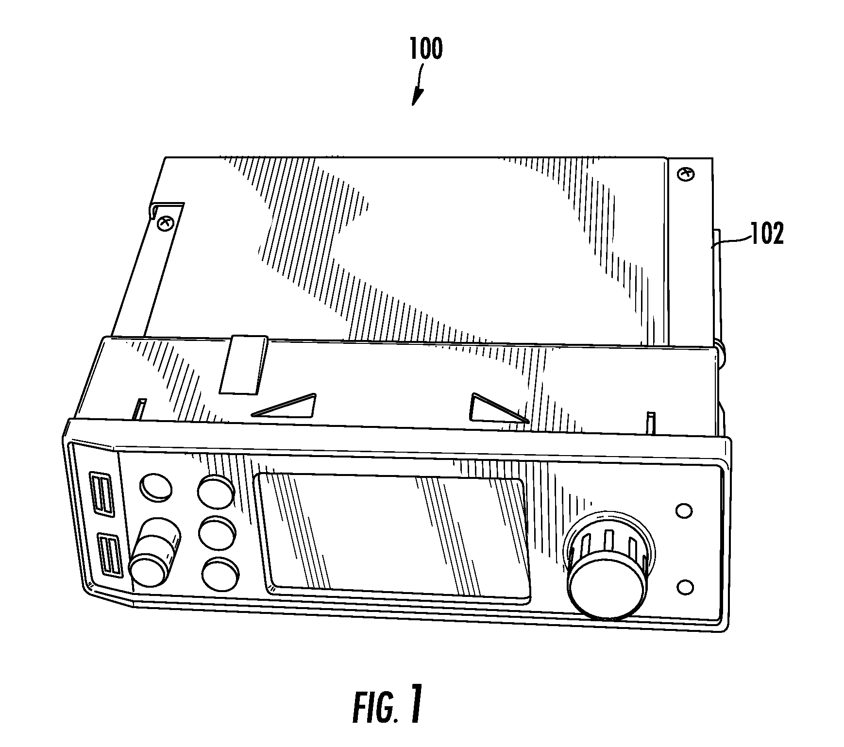 Control unit for off-road vehicles including housing configured to fit within pre-existing cavity of off-road-vehicle cab