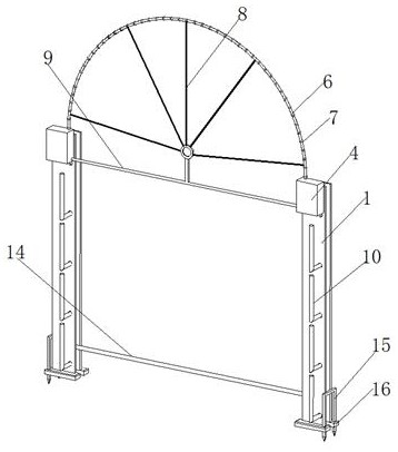 A fence that is convenient for Pentagram to climb for municipal gardens