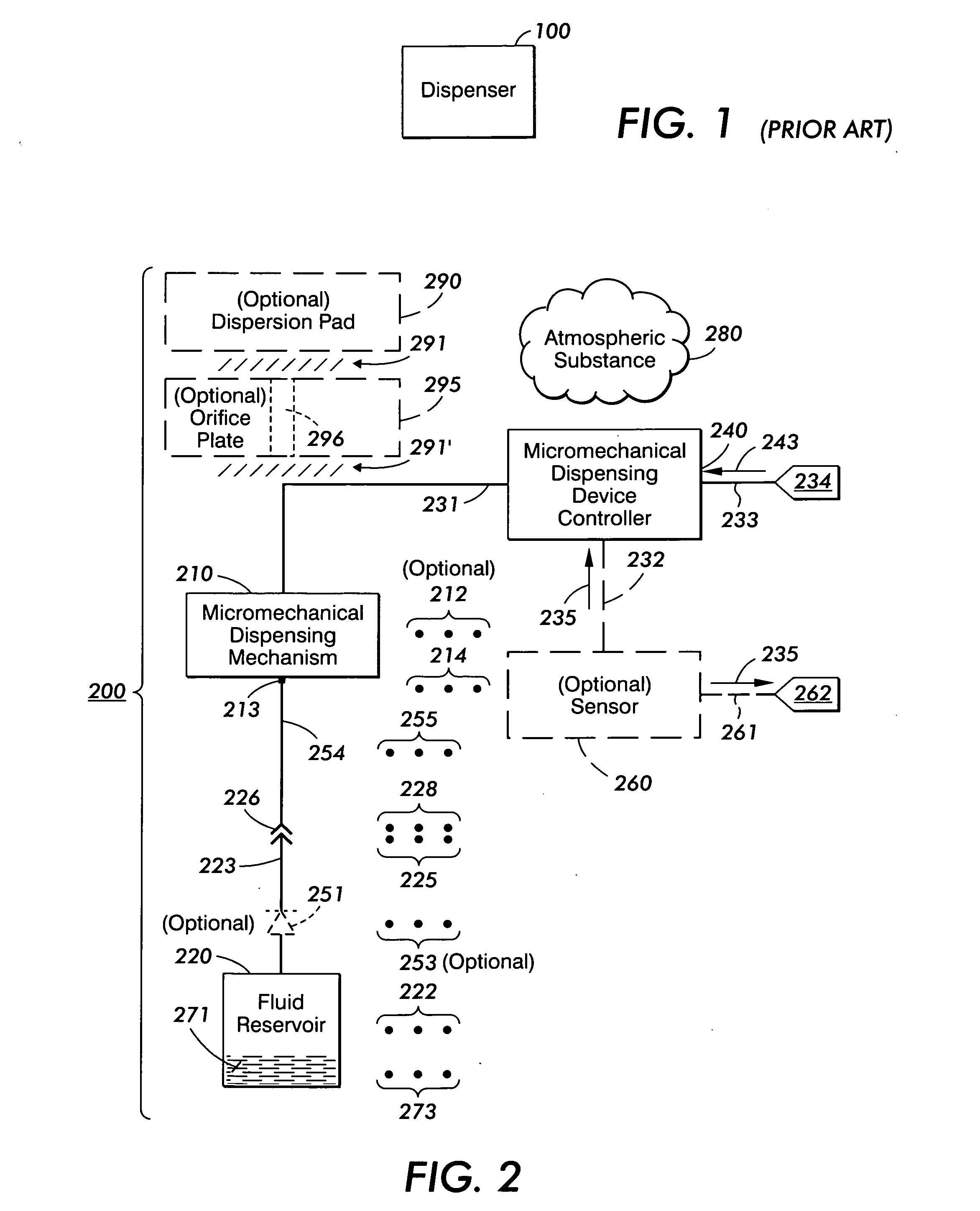 Environmental system including a micromechanical dispensing device