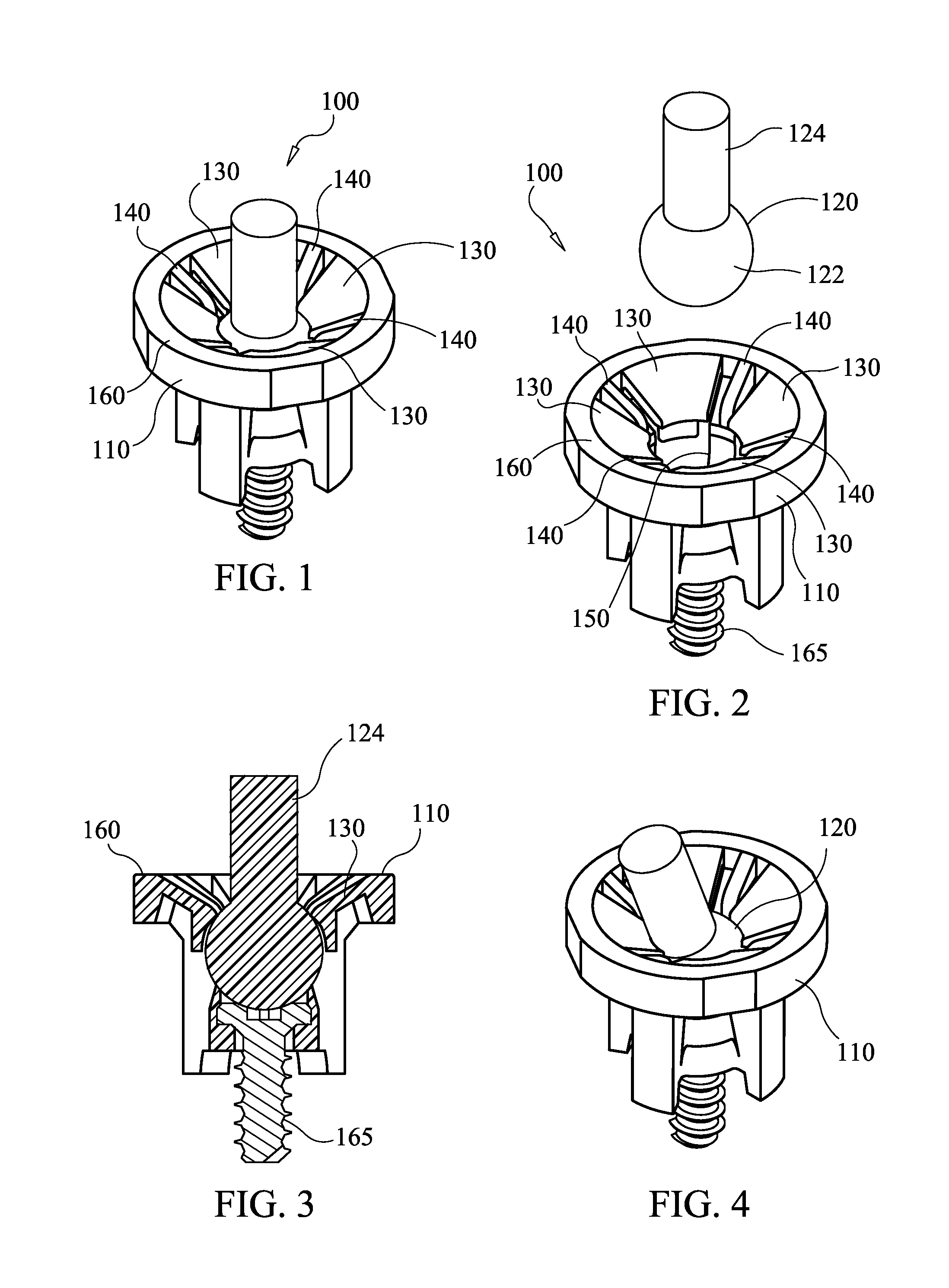 High extraction force ball socket