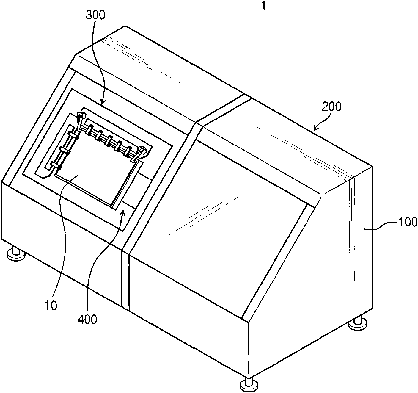 Testing device and method of flat-panel display panel