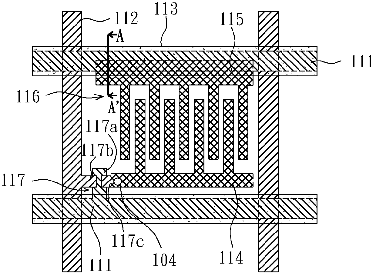 IPS liquid crystal display panel and method for manufacturing the same