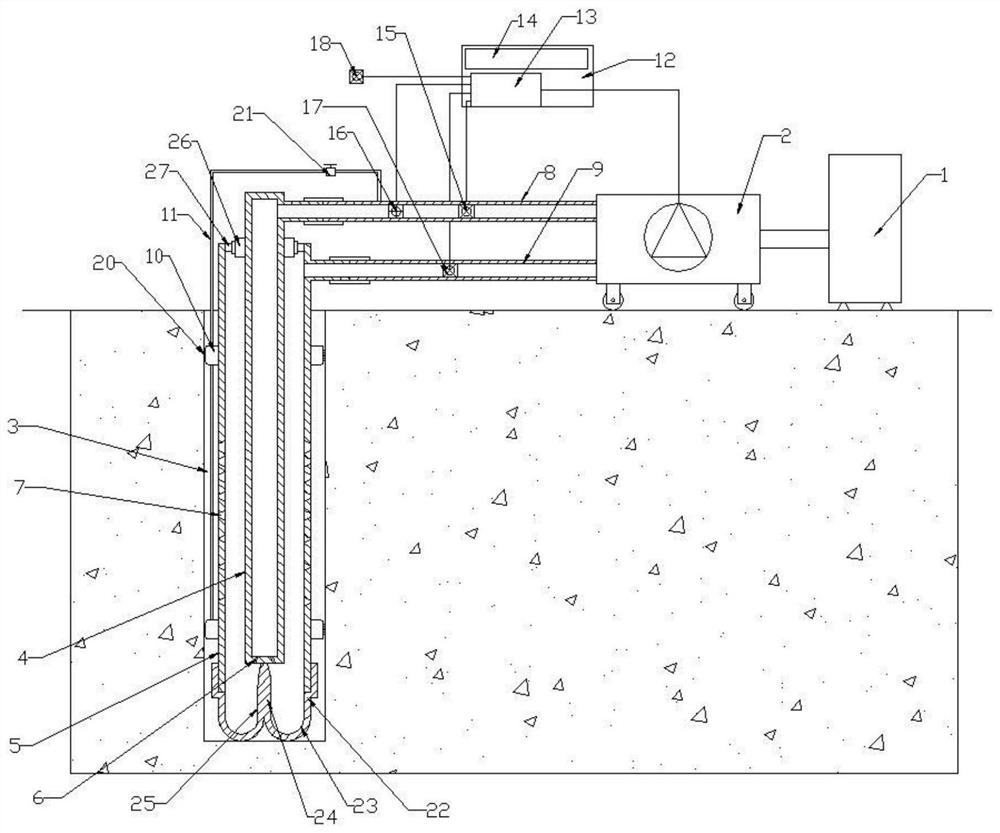 A grouting device and grouting method for controlling high-speed railway embankment settlement