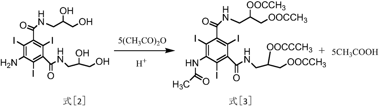 Energy-saving environment-friendly continuous preparation method of iohexol