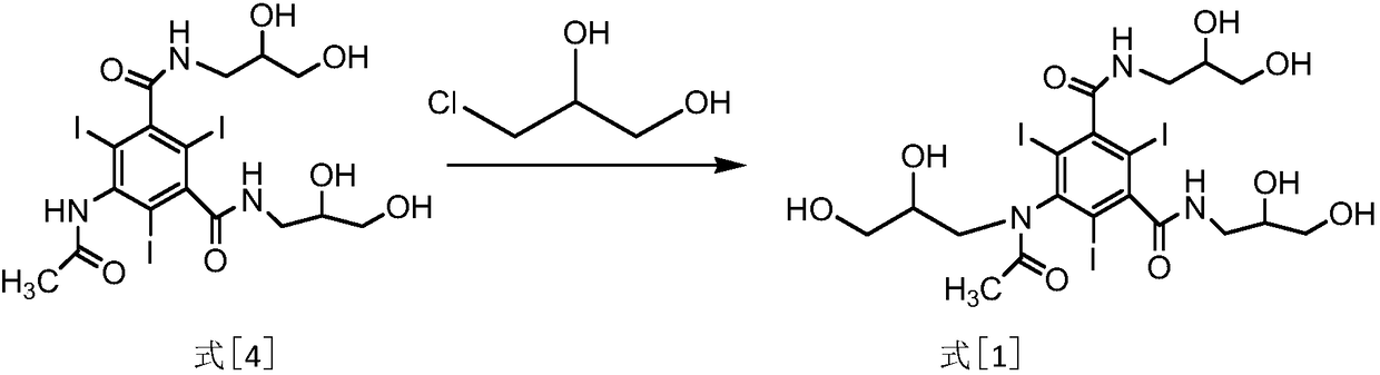 Energy-saving environment-friendly continuous preparation method of iohexol