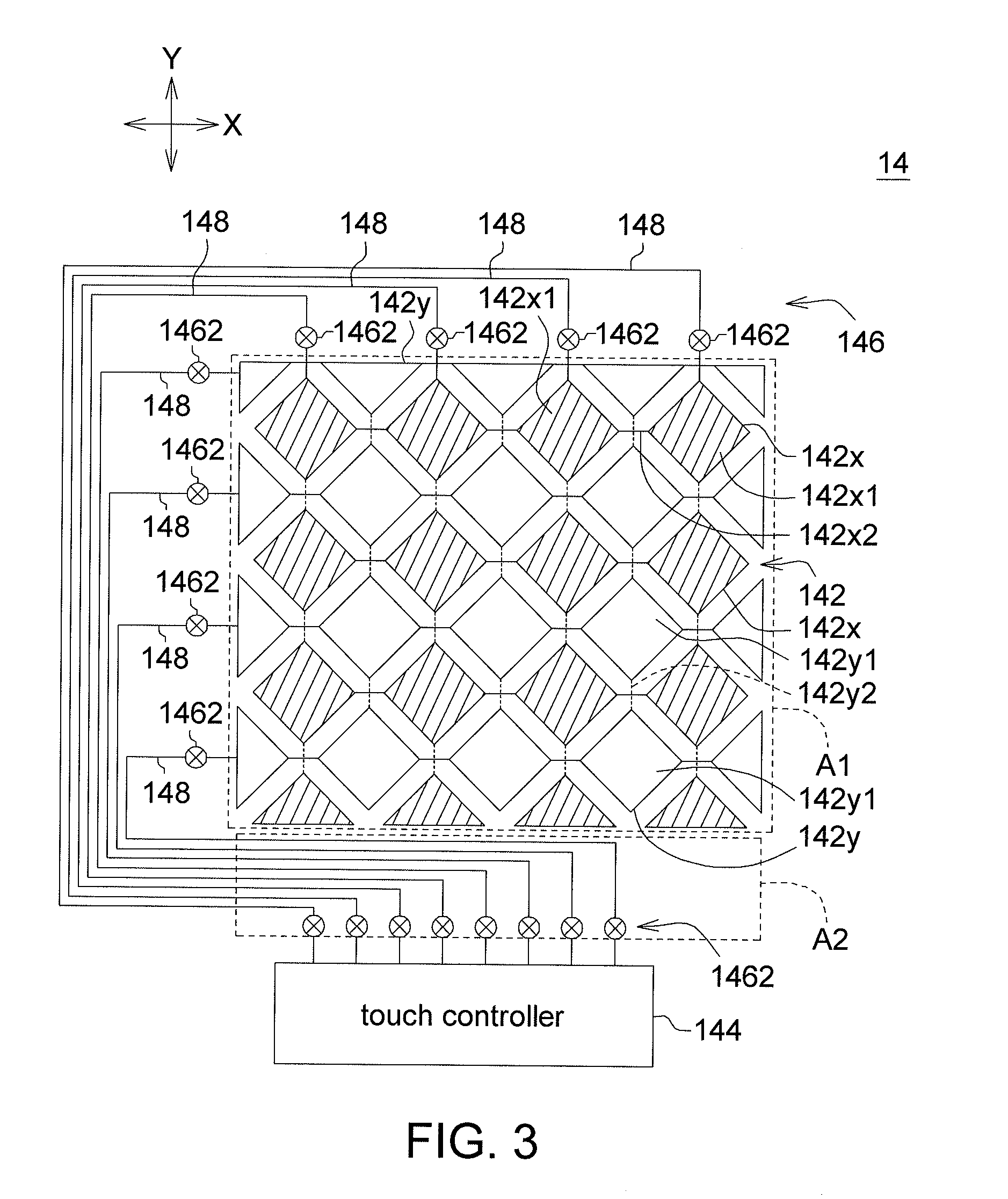 Touch panel for electrostatic discharge protection and electronic device using the same