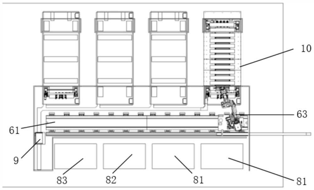 Railway turnout base plate welding production line and control method
