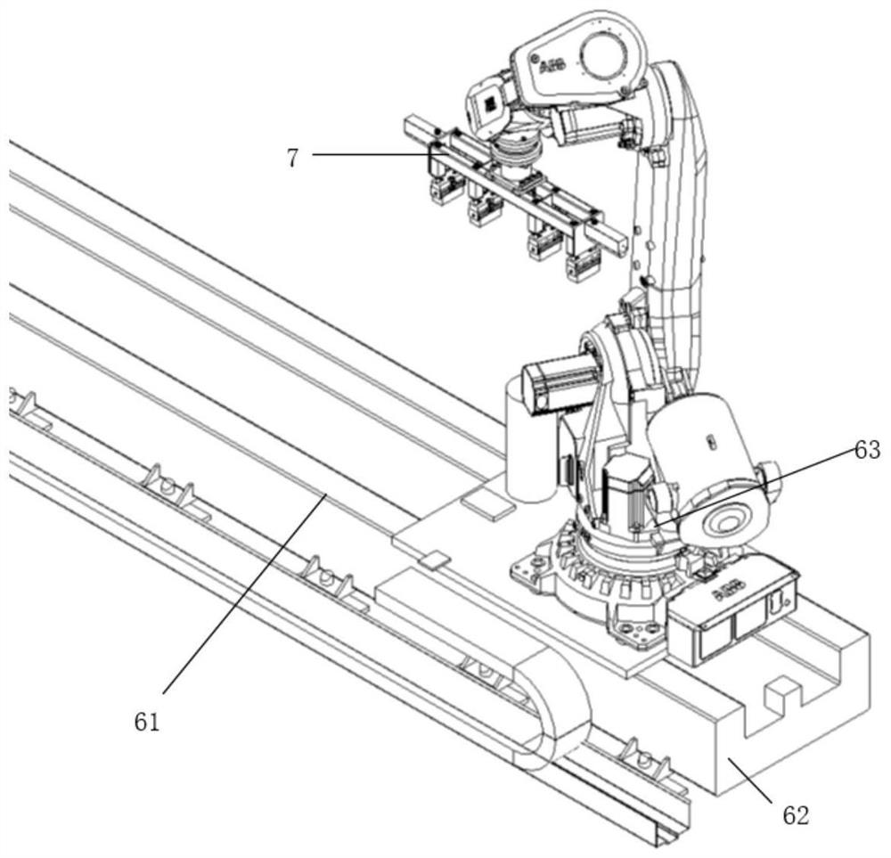 Railway turnout base plate welding production line and control method