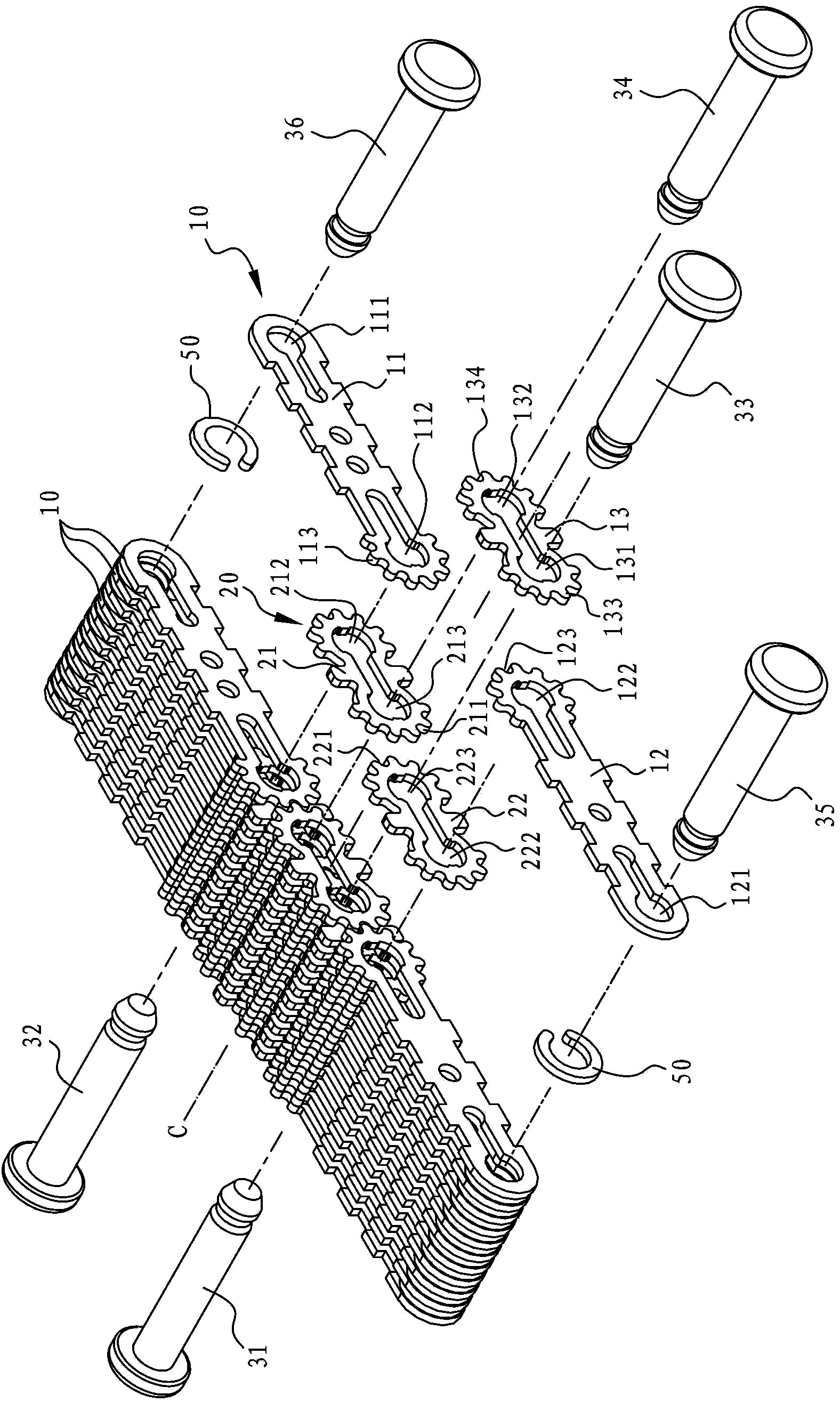Synchronous unfolding and folding apparatus