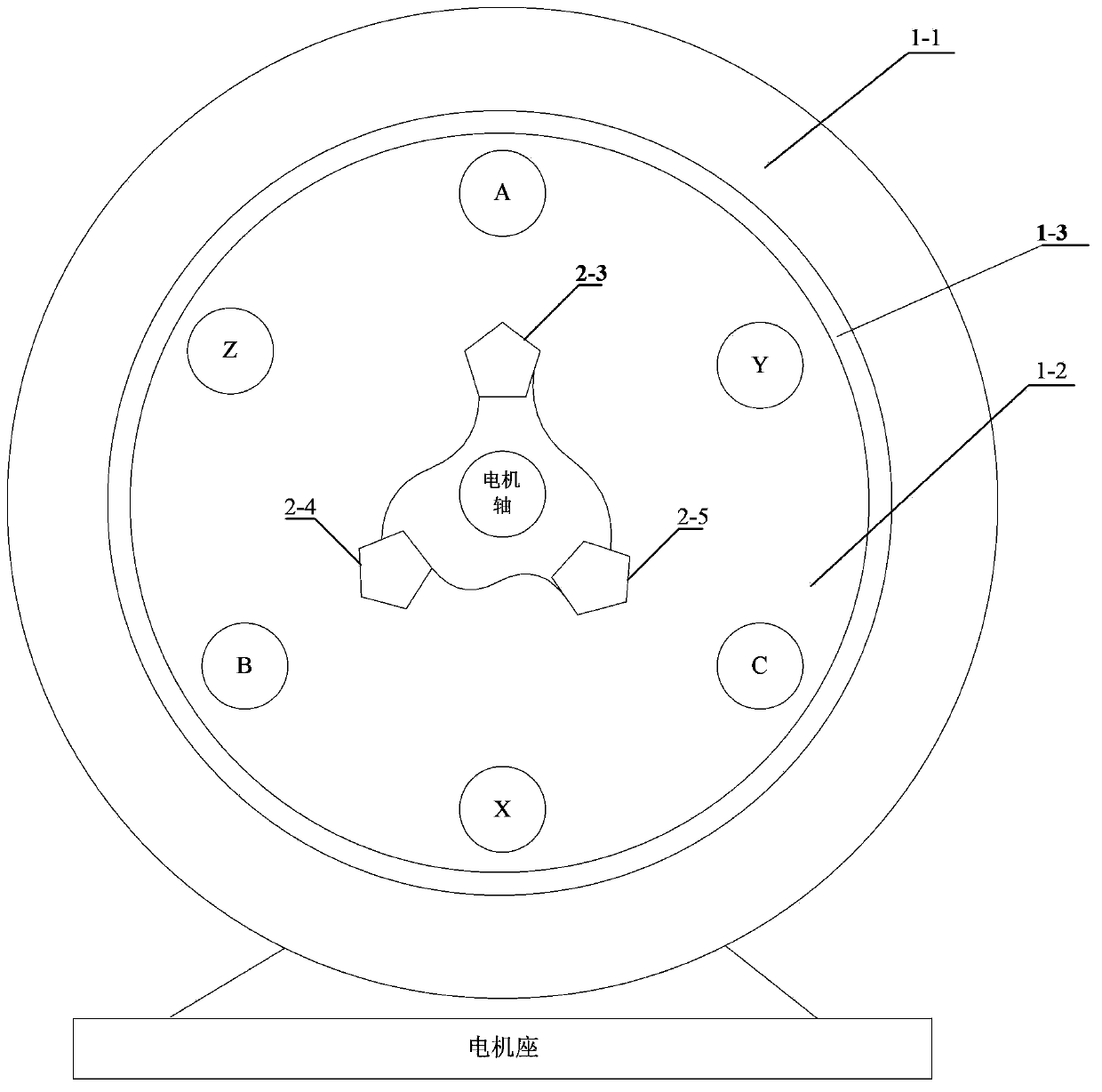 Self-rheostat-starting wound rotor electric motor device