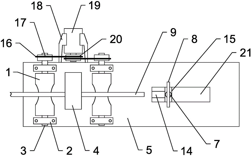 Sizing mechanism of equipment in steel bar shearing process