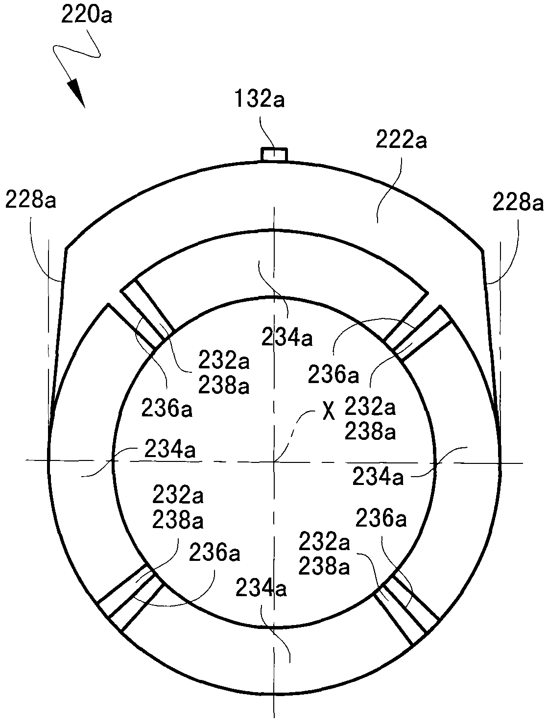 Spatial wedge type double-clutch
