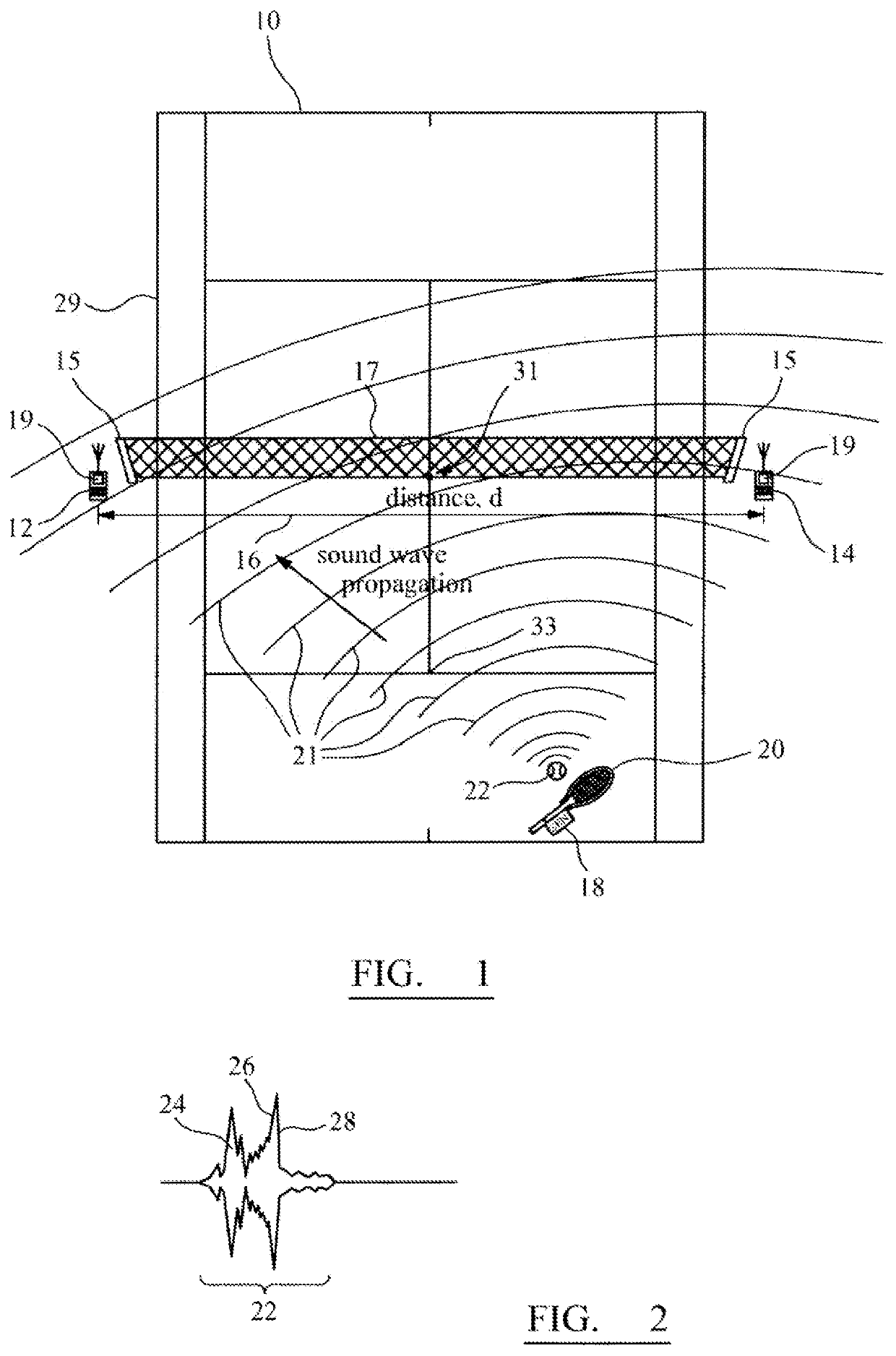 Tracking system and method for determining relative movement of a player within a playing arena