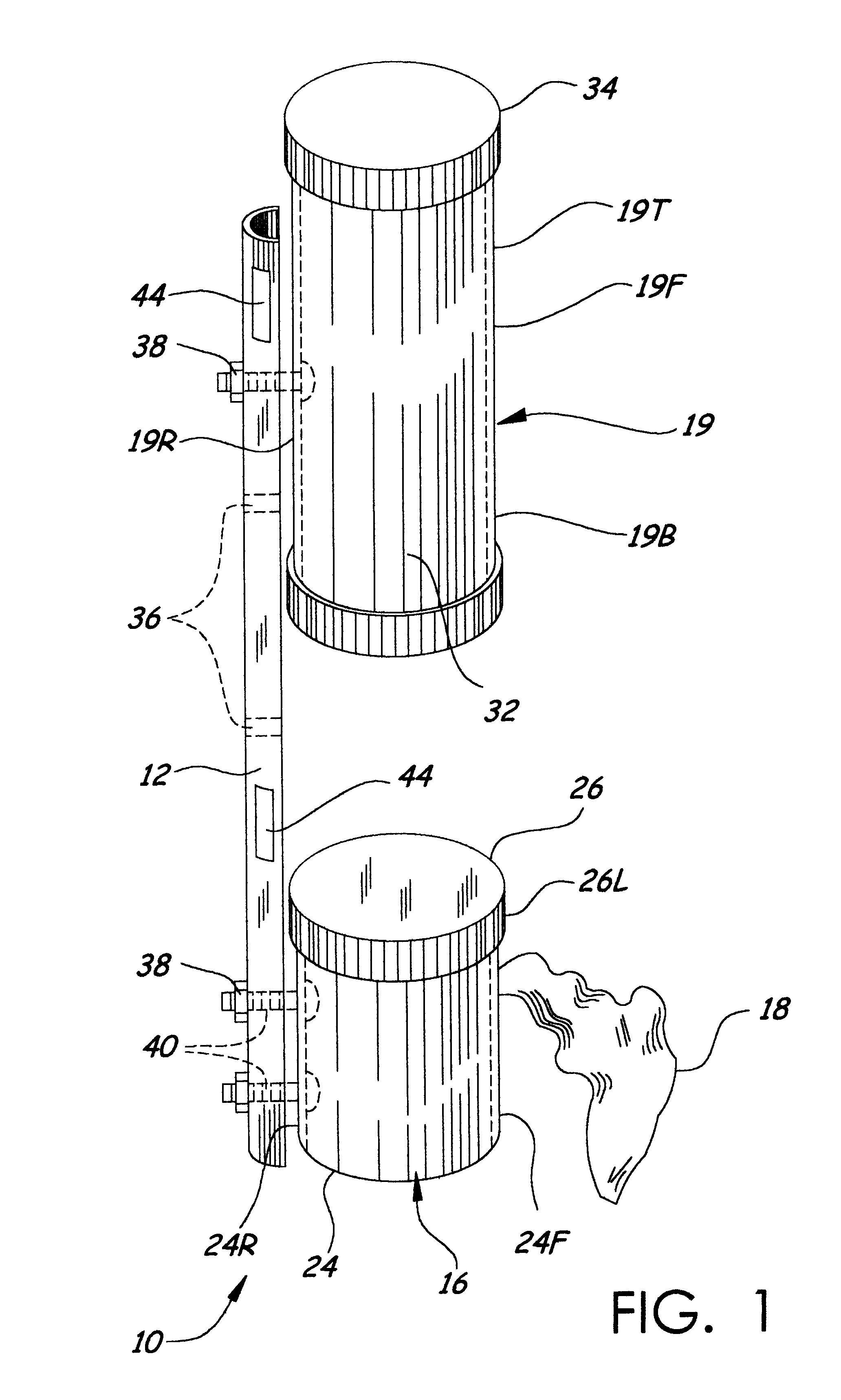 Animal waste bag dispenser and disposal unit