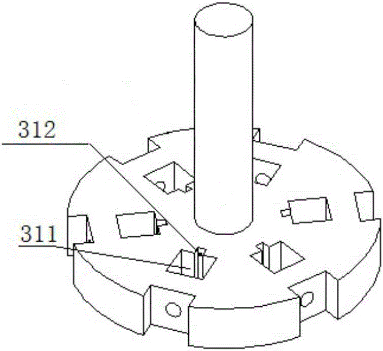 Closed impeller electric spark machining device and machining method