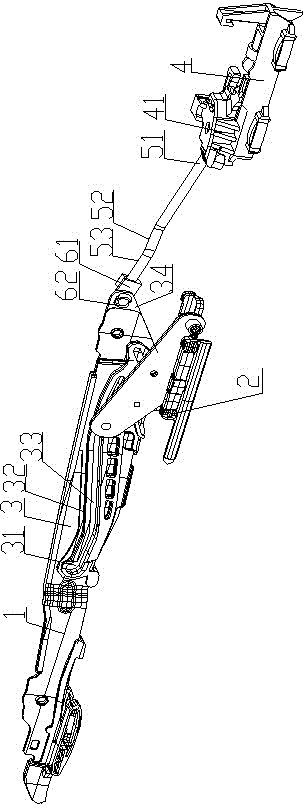 A skylight kinematic connection mechanism