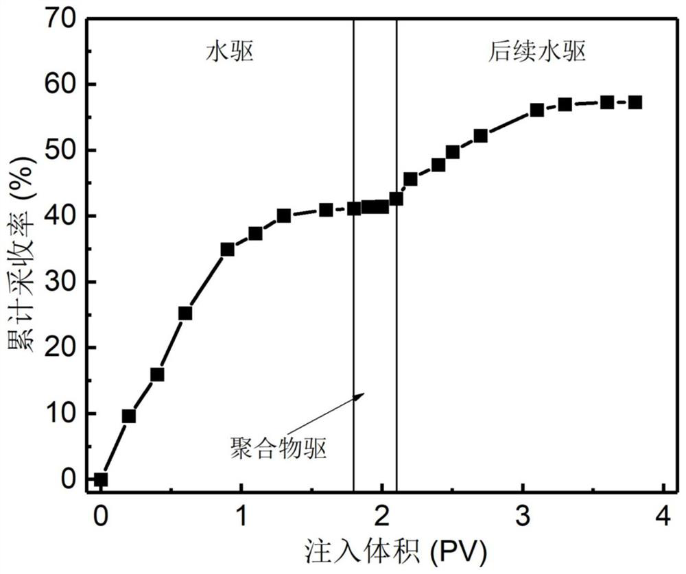 Oil displacement composition constructed by anionic amphiphilic polymer and its preparation method and application