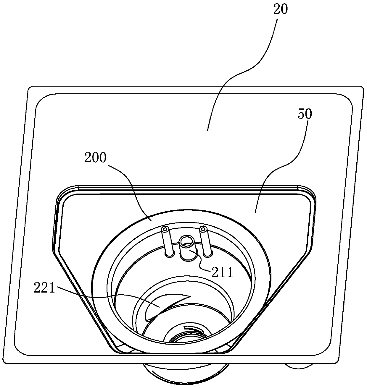 A large-capacity sink-type cleaning device