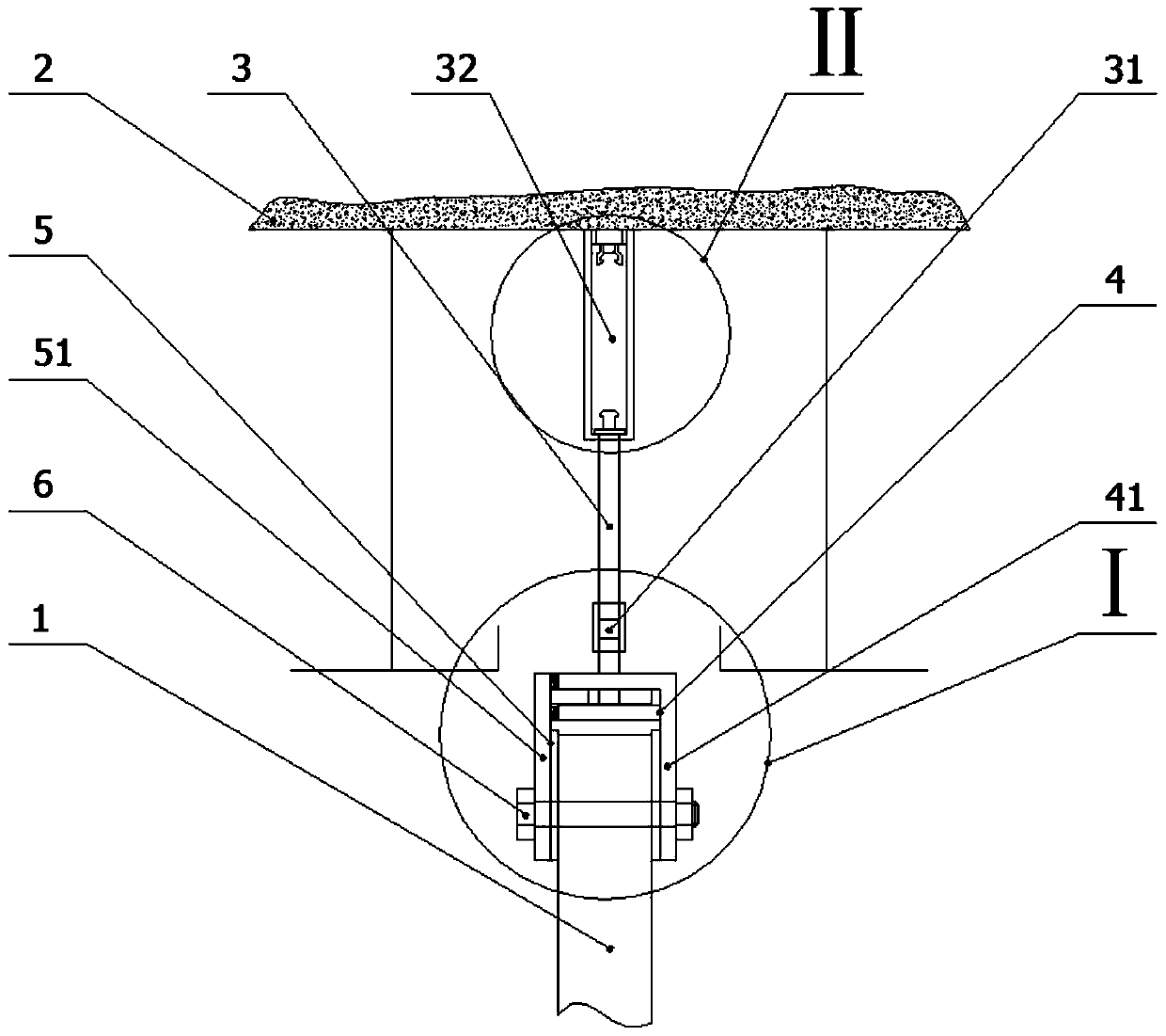 Mounting structure used for ceiling screen and mounting method thereof