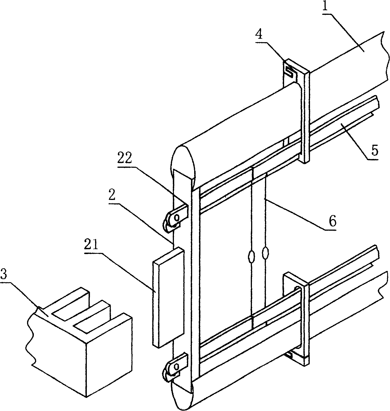 Fly-shuttle loom harness frame position limiter