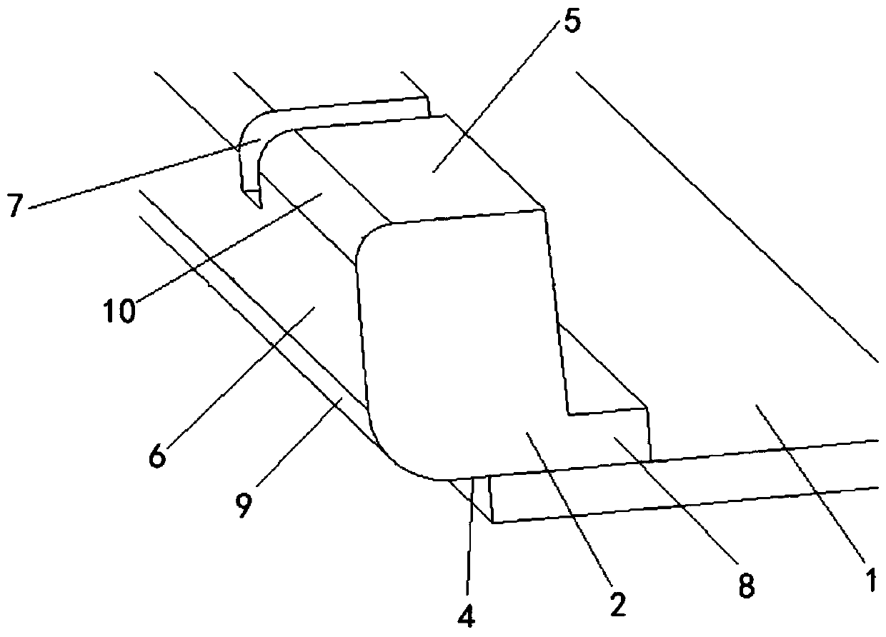 Plastic edge covering plate for electronic equipment and secondary plastic forming method