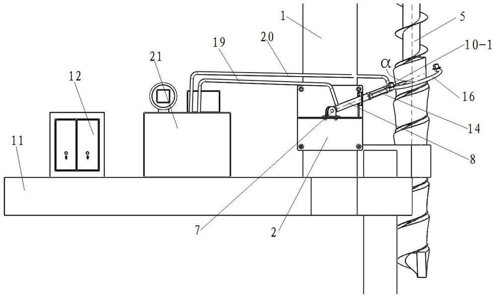 Construction method for cleaning mud blocks on blades of spiral drilling machine