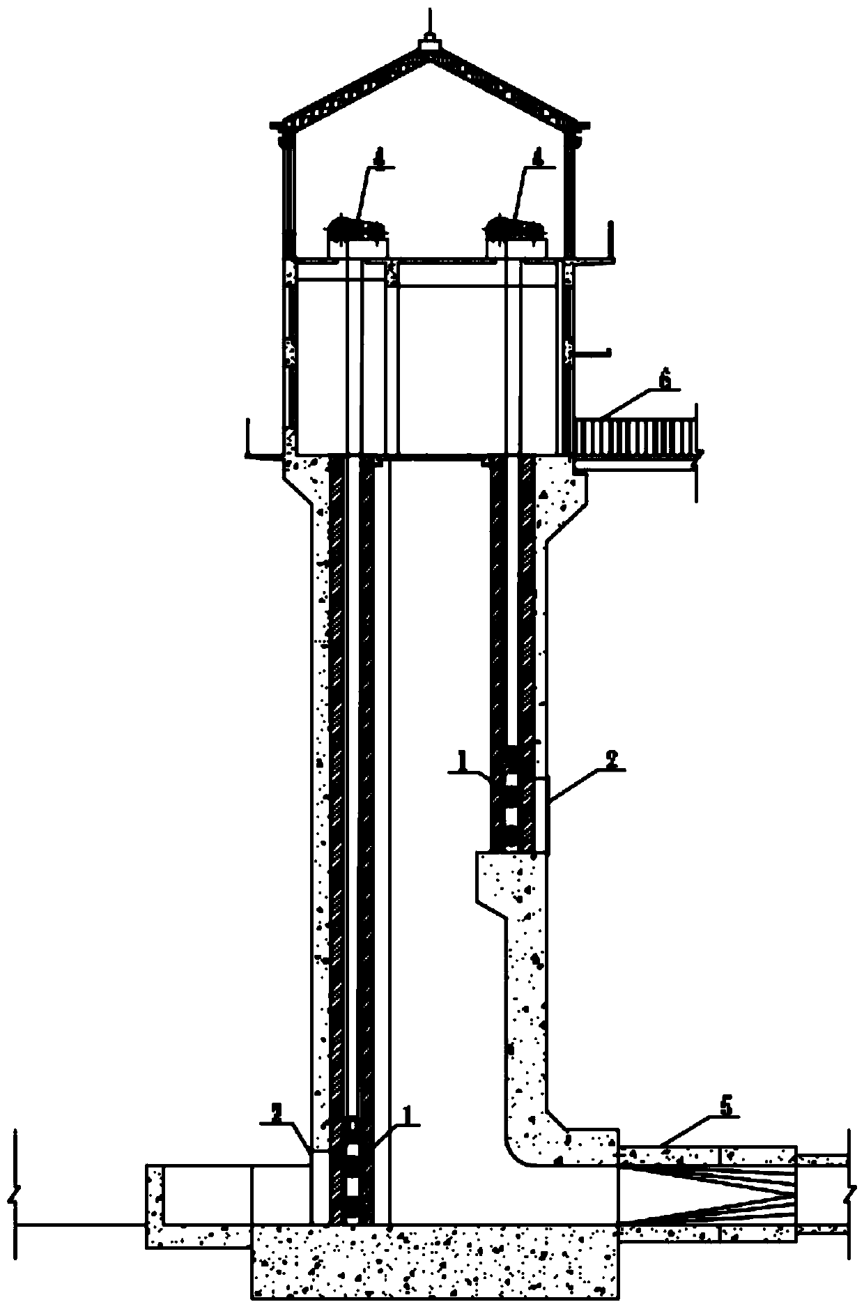 Polygonal intake tower for specified-height water intaking at reservoir water tunnel entrance