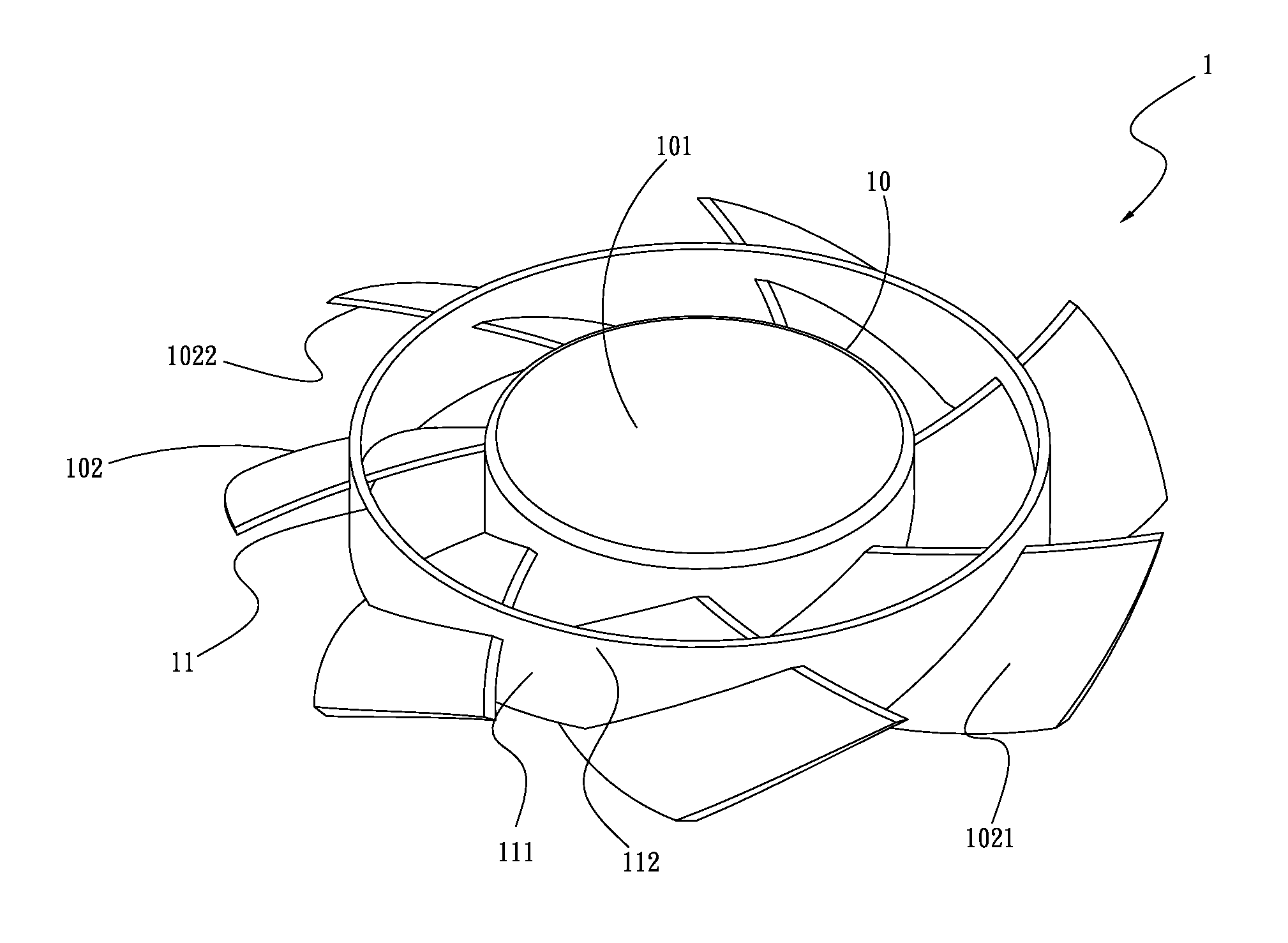 Axial flow fan blade structure and axial flow fan thereof