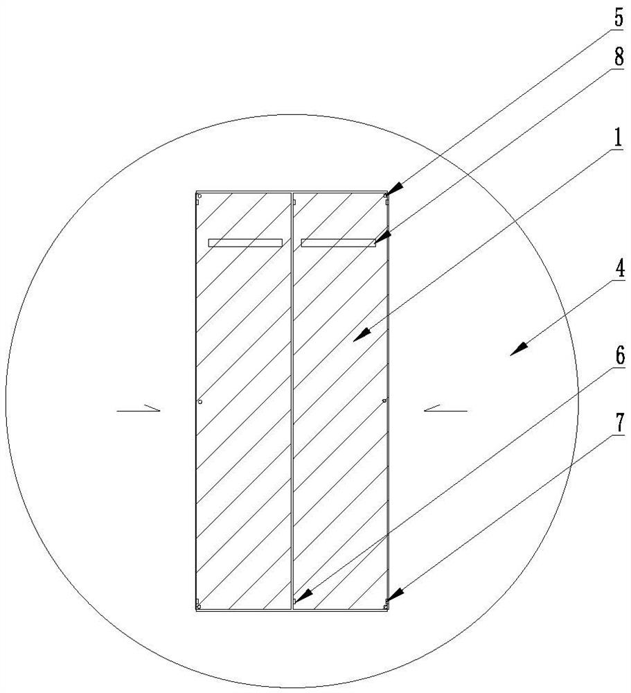 Safety filling-in mechanism of open caisson type intelligent parking equipment