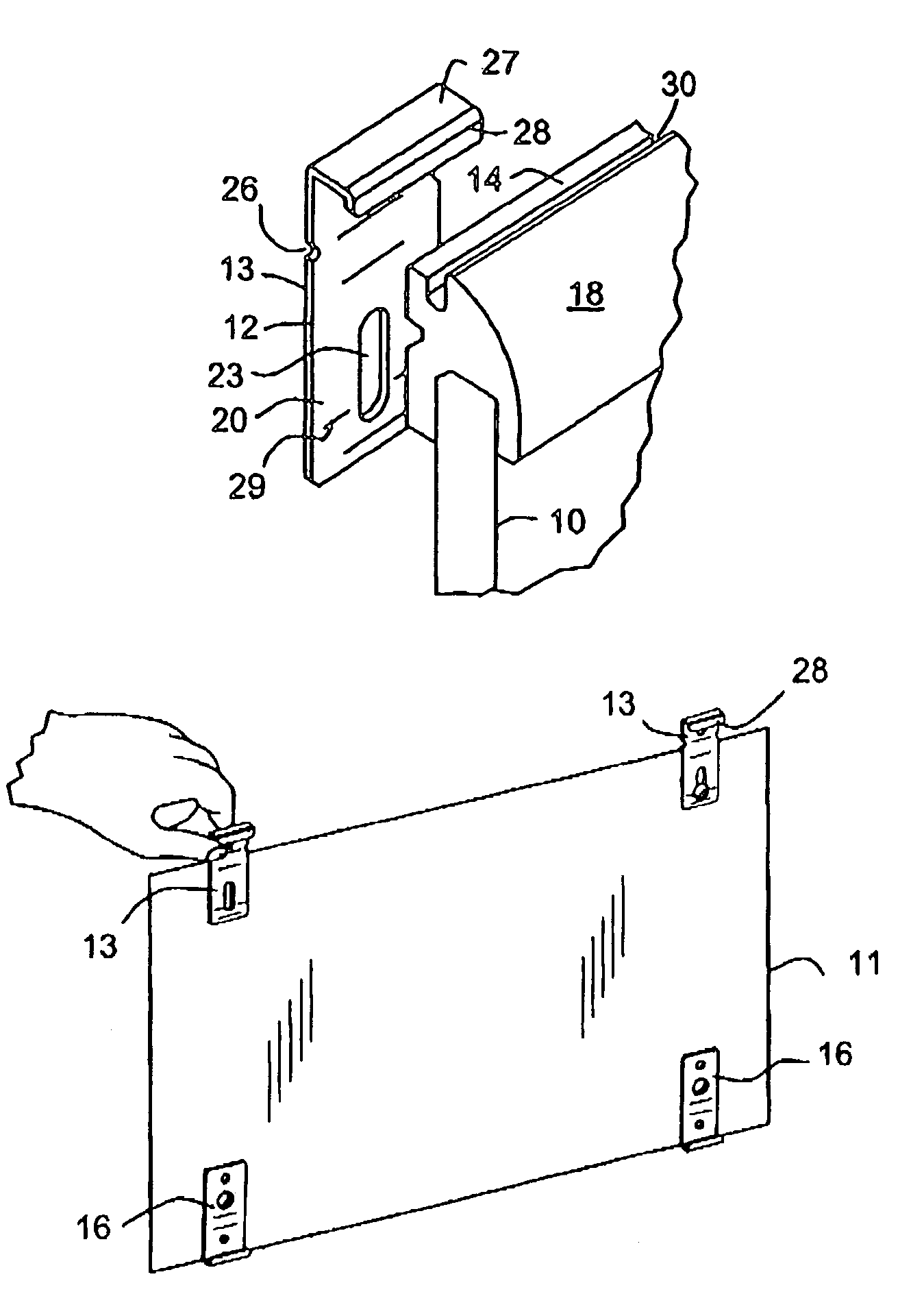 Devices and method for hanging a display board