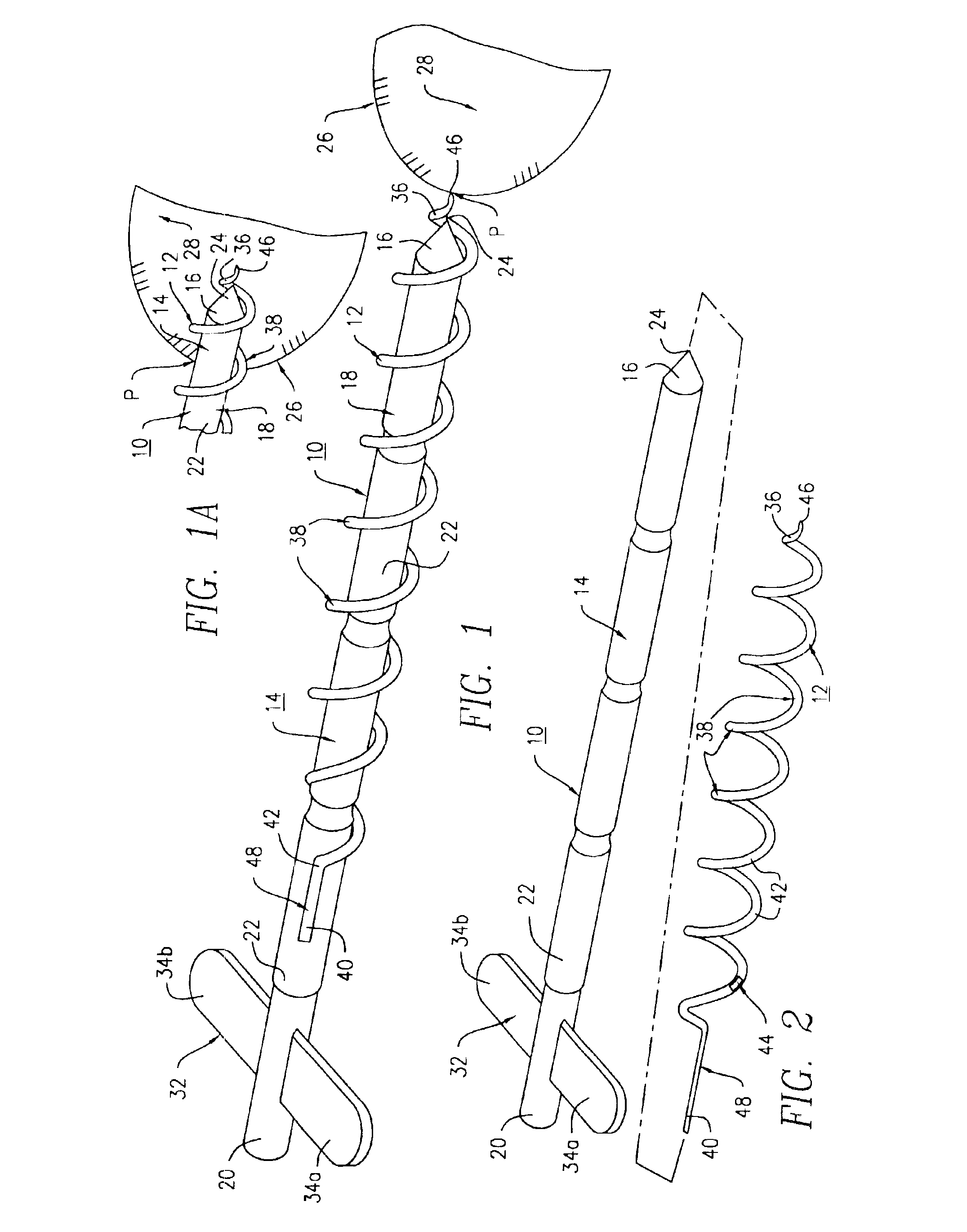 Helical device and method for aiding the ablation and assessment of tissue