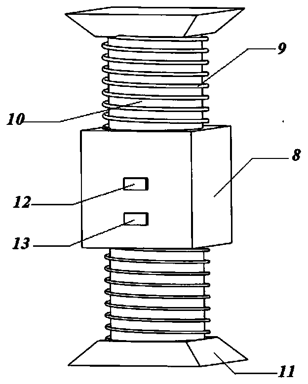 Single mass damper device for hull overall vibration control