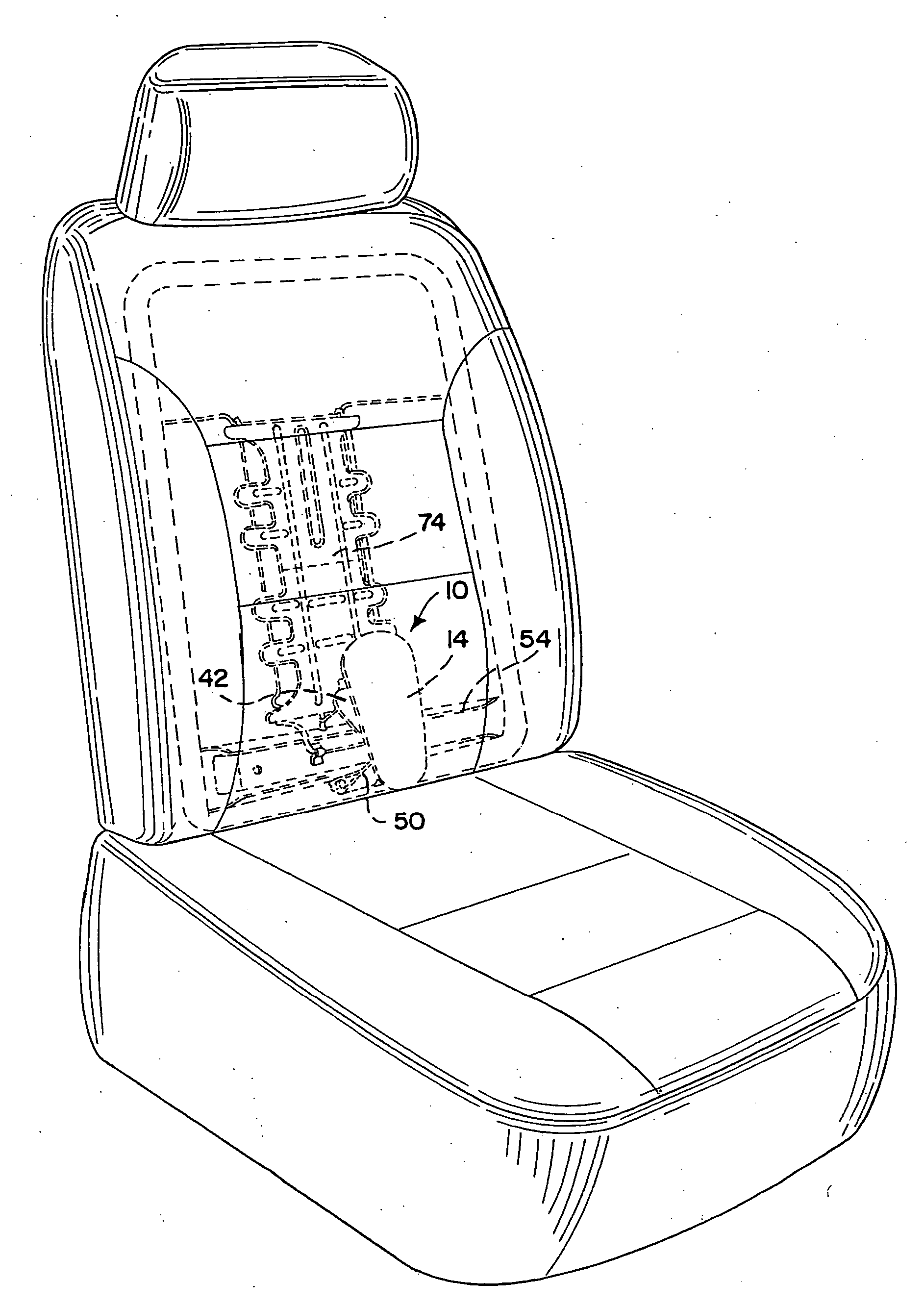 Seat with adjustable support system