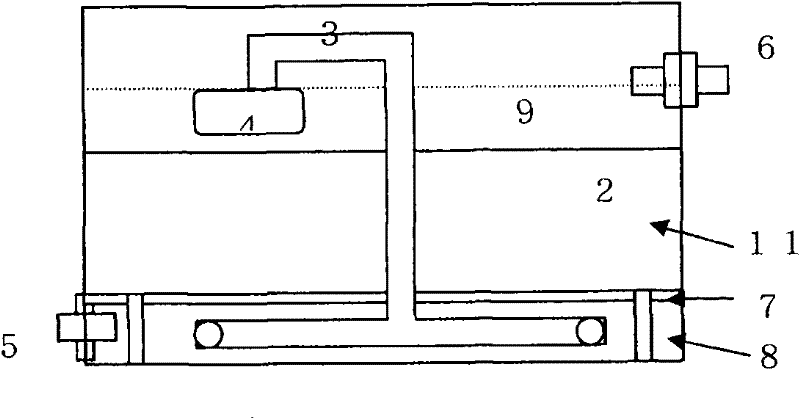 Nitrate nitrogen removal method and device for said method