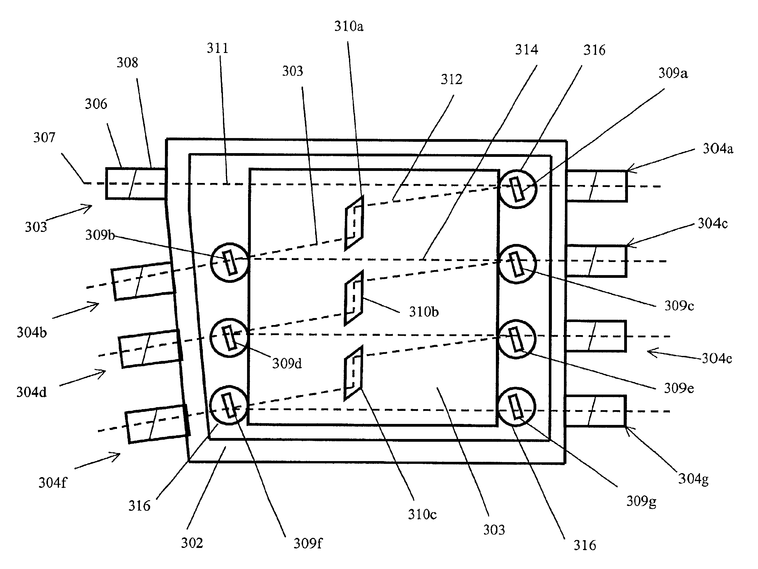 Compact optical multiplexer/demultiplexer