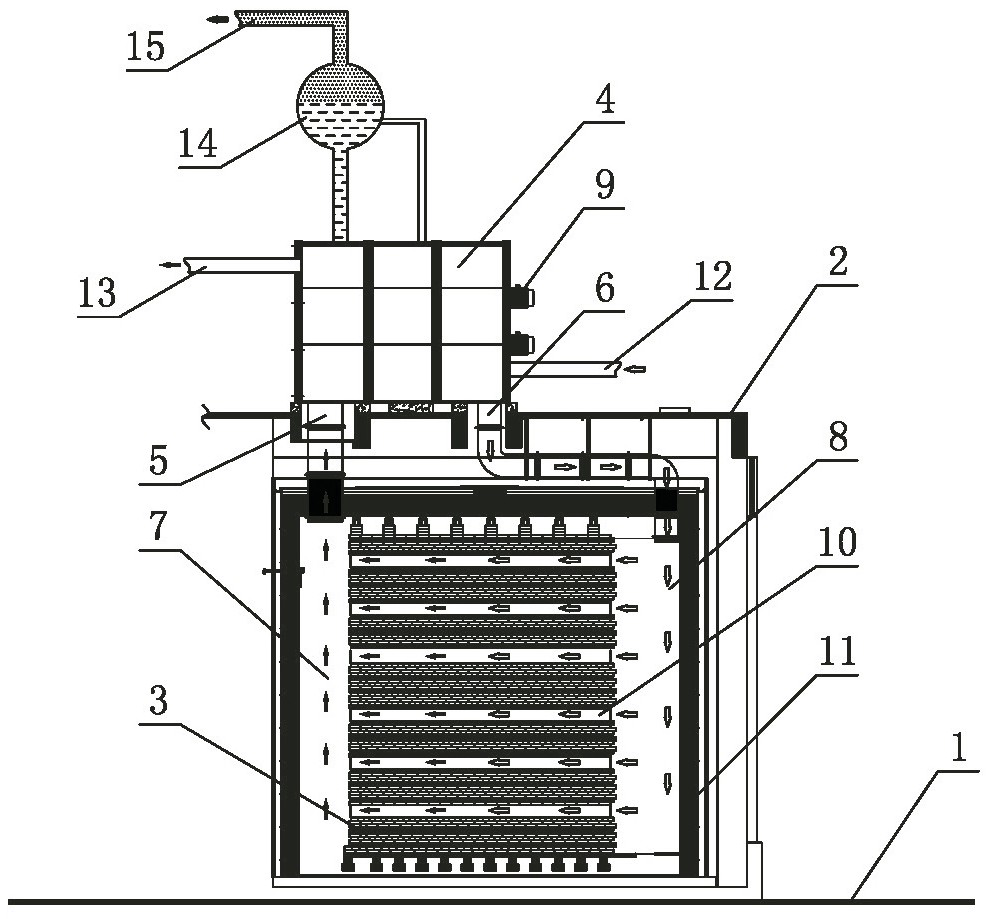 Top-mounted structure of heat exchanger of electric regenerative furnace