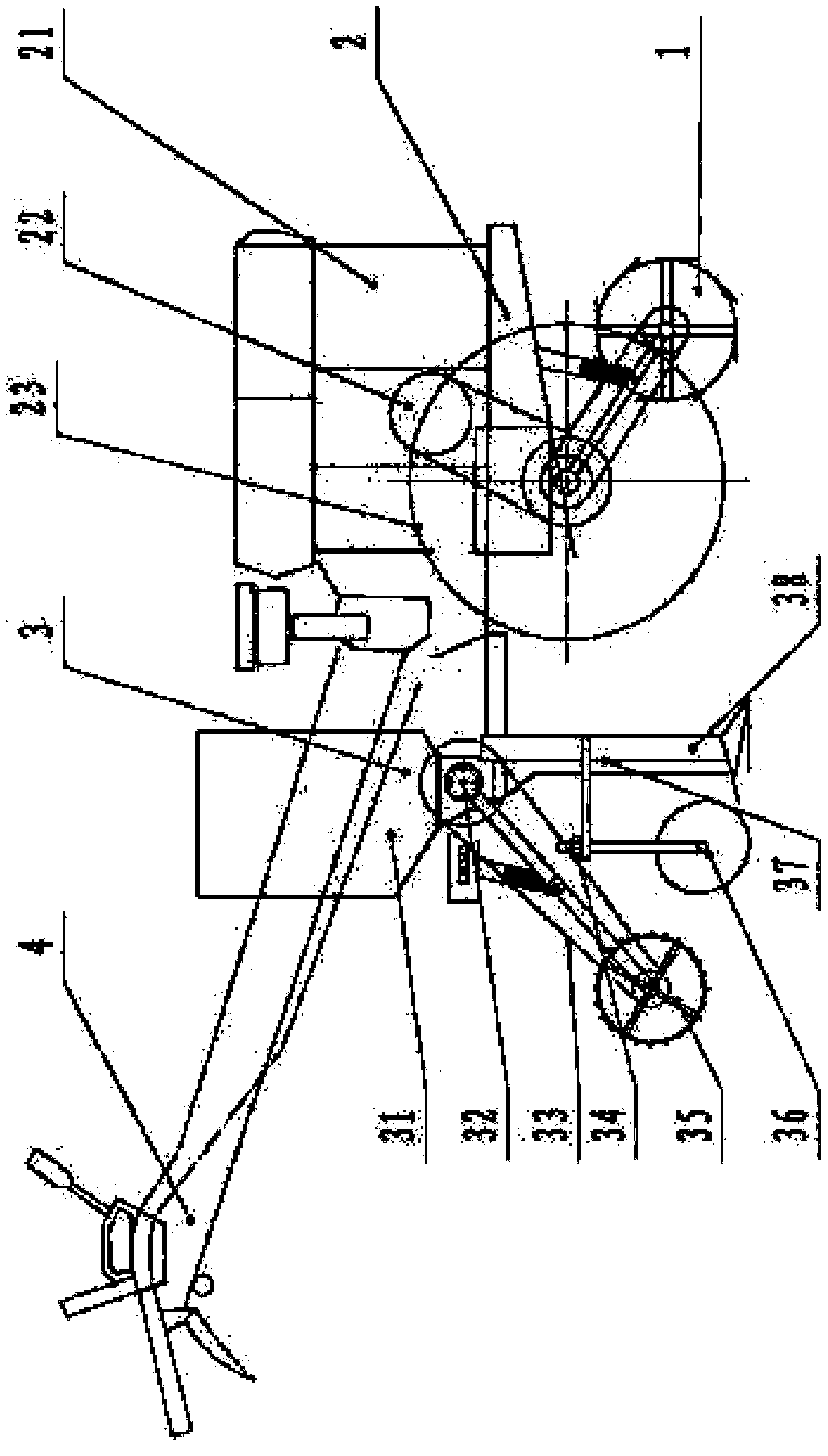 Two-row soil loosening, fertilizer applying, ridging and pressing all-in-one machine