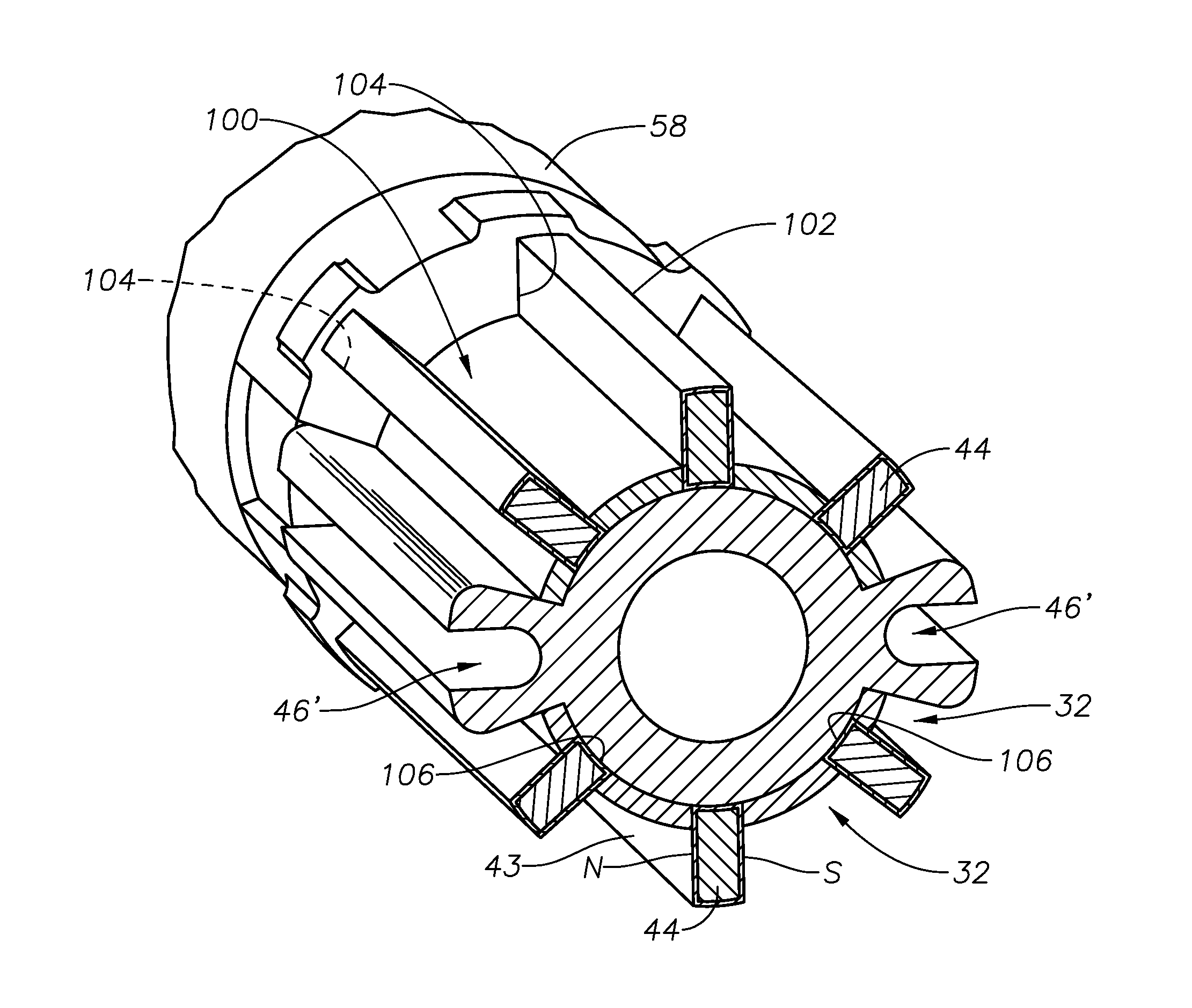 Retaining and isolating mechanisms for magnets in a magnetic cleaning tool