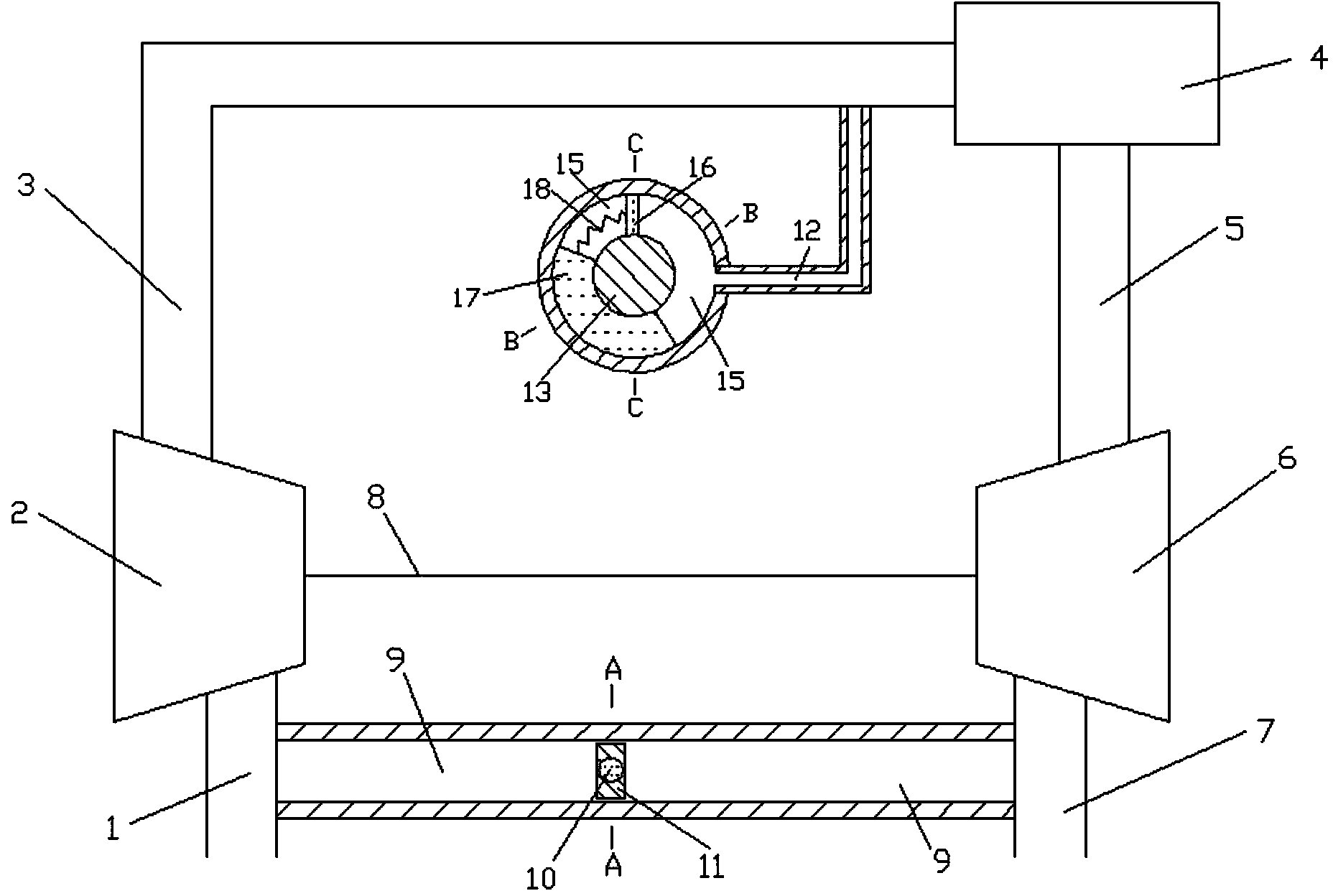 Intake pressure regulating type valve rotating mechanism