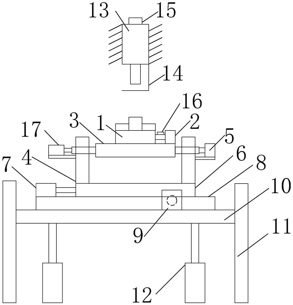 Multi-degree-of-freedom laser quenching device allowing position adjustment of workpieces