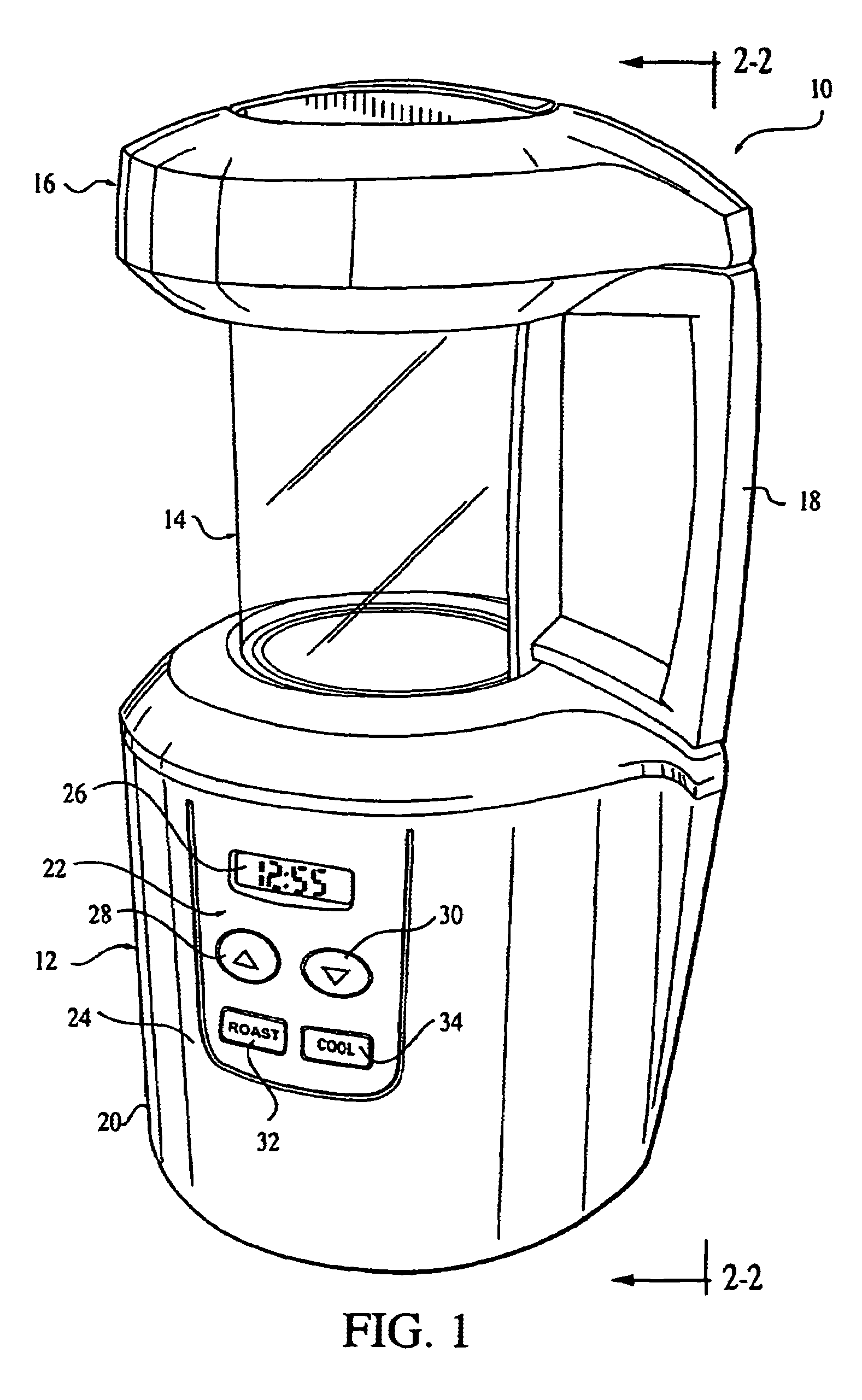Coffee roaster having an apparatus for increasing airflow in a roasting chamber