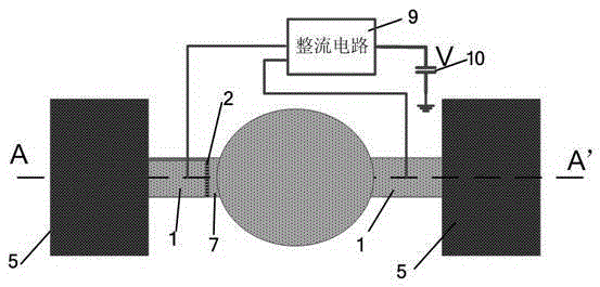 Fixed-beam vibration electromagnetic self-powered microsensor in the radio frequency transceiver component of the Internet of Things