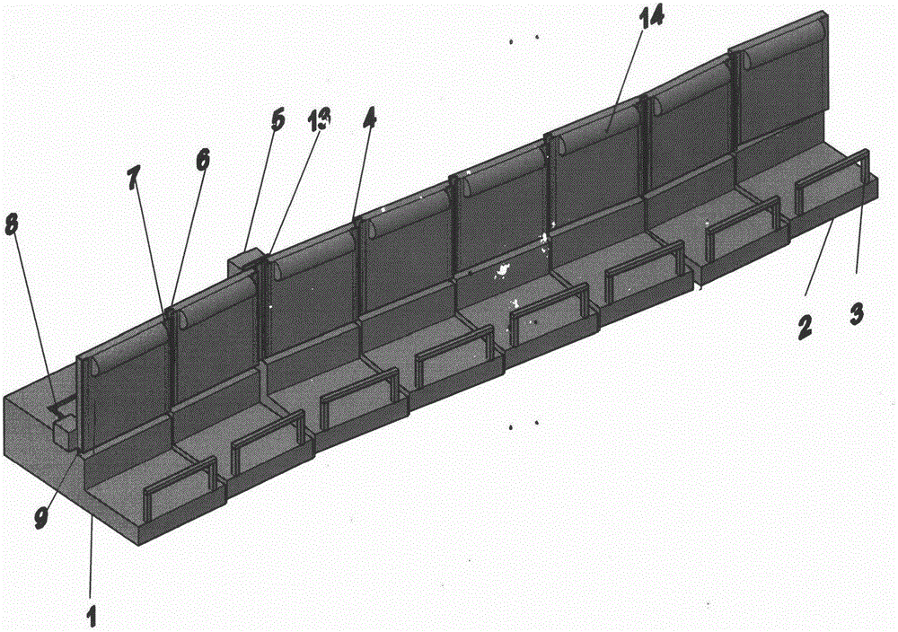 Self-turning and self-supporting plate type automatic river embankment using flood to control flood