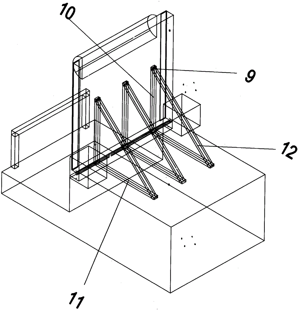 Self-turning and self-supporting plate type automatic river embankment using flood to control flood