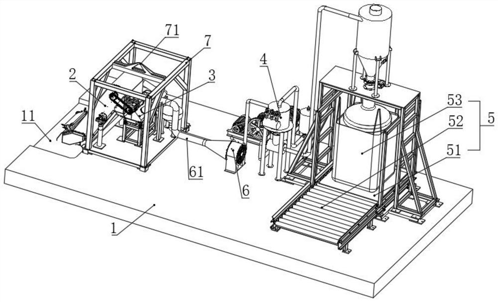 Automatic device for collecting, separating and packaging zinc ash and using method of automatic device