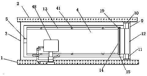 Guide rail sliding-type drawing board device