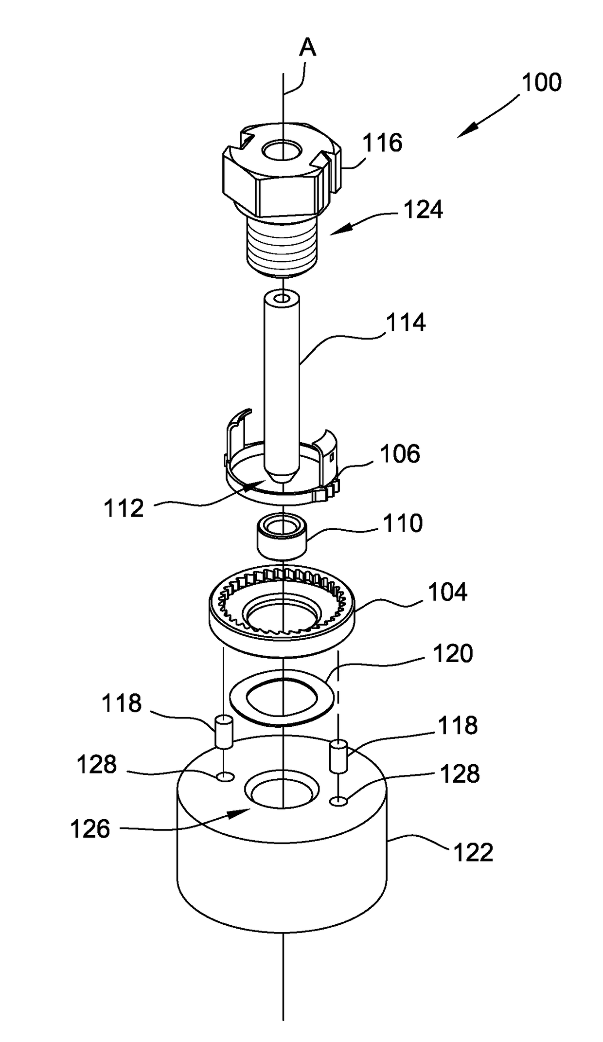 Locking mechanisms with substrate-fixed washers