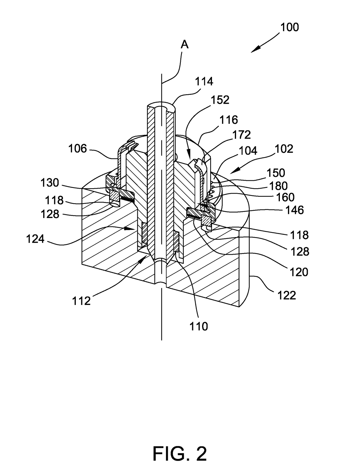 Locking mechanisms with substrate-fixed washers