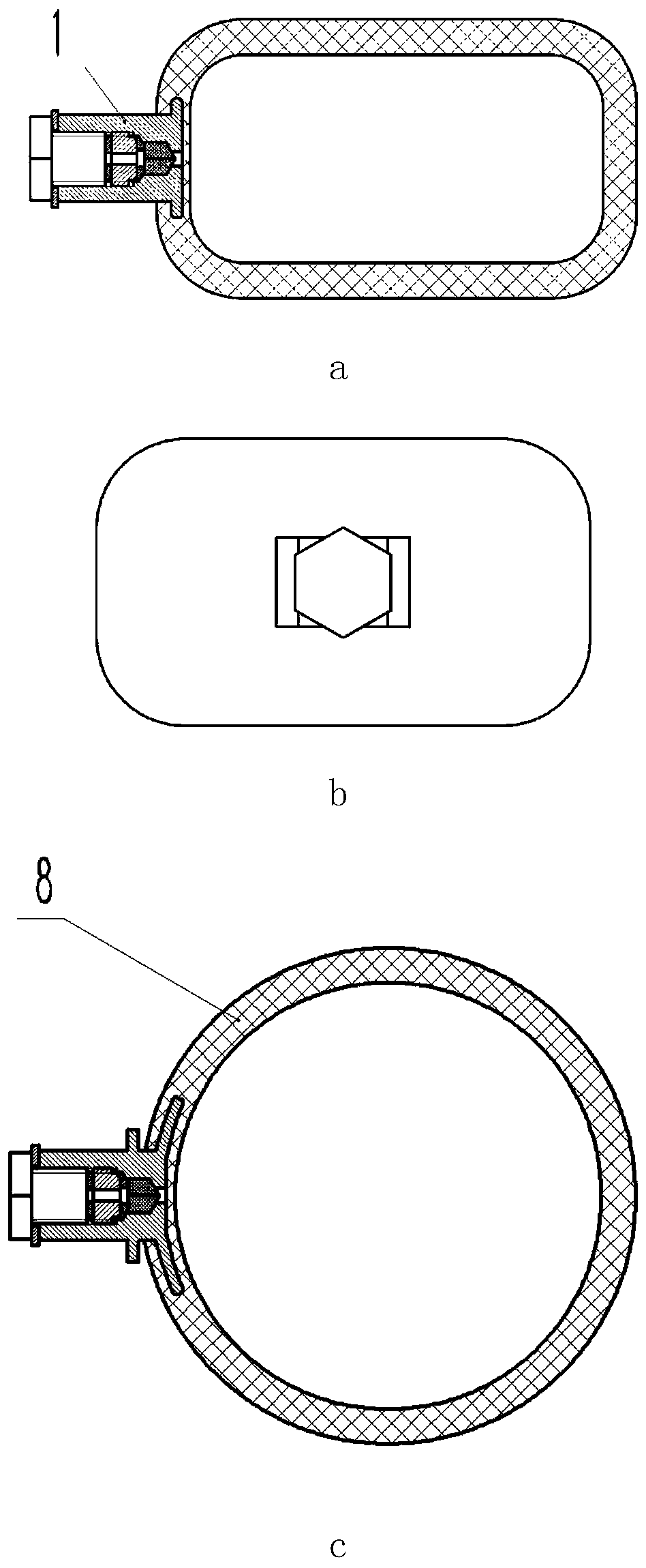 Inflatable and deflated double-layer sealing structure and gas spring