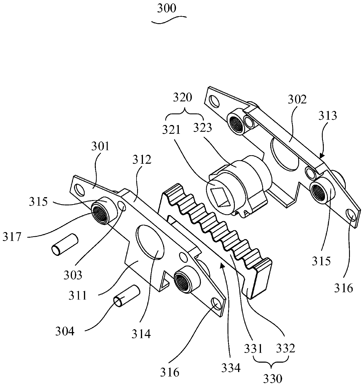 Drive and door and window structure